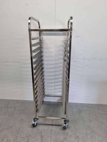 Chariot à étagères HCB en acier inoxydable 15 x 47/66 cm –, Verzenden