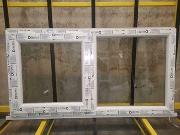 PVC raam/kozijn intrekprofielen B150 xH110 in voorraad nieuw, Ophalen of Verzenden, Gevelraam of Ruit
