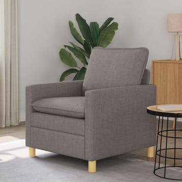 vidaXL bank / zetel Taupe 76 x 81 x 87,5 cm Stof, Huis en Inrichting, Zetels | Zetels, Verzenden, Nieuw