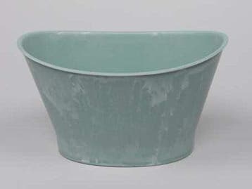 Bloempot Ovaal Soft Turquoise 22x15x12 cm, Huis en Inrichting, Nieuw