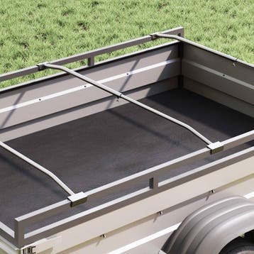 vidaXL Zeilbeugel voor aanhangers zilver 102-155 cm, Verzenden, Nieuw