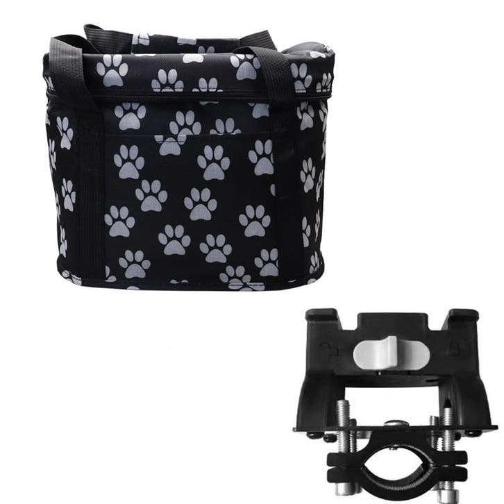 Fietsmand - Hond Kat Voorop Met Stuurpen Blauw - Hondenmand, Collections, Collections Autre, Envoi