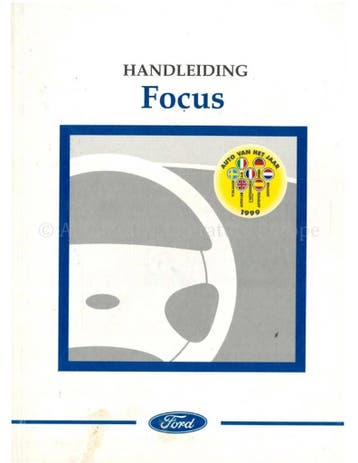 1999 FORD FOCUS INSTRUCTIEBOEKJE NEDERLANDS, Auto diversen