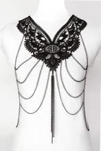 Body Chain Zwart Kant Lace Lichaamsketting Victoriaans Sexy, Handtassen en Accessoires, Kettingen, Ophalen of Verzenden, Nieuw