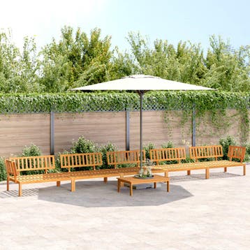 vidaXL 6-delige Loungeset pallet massief acaciahout, Tuin en Terras, Verzenden, Nieuw
