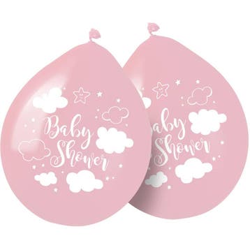 Babyshower Meisje Ballonnen 30cm 8st, Verzenden