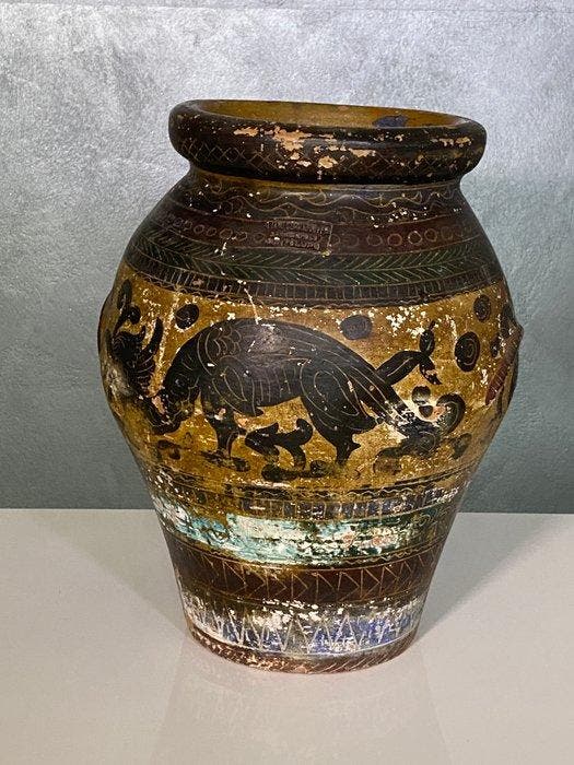 Gaetano Corradini - Manifattura Montelupo - Vaas - Aardewerk, Antiquités & Art, Antiquités | Verre & Cristal