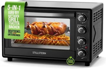 Vrijstaande oven - Hetelucht oven - 35 Liter - 1600W - Zwart, Verzenden