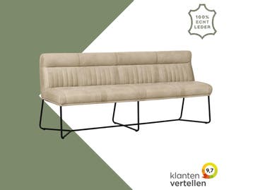 Leren eetkamerbank Cuddle (200 cm), Ophalen of Verzenden