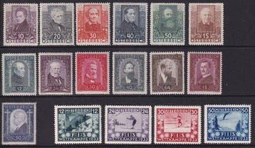 Autriche 1931/1933 - Composition. - ANK: 524/529,544/554, Gestempeld