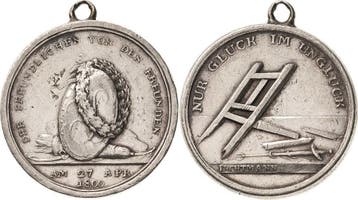 Zilver medaille 1800 Geschenkmedaille, Postzegels en Munten, Penningen en Medailles, Verzenden