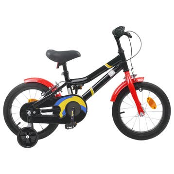 vidaXL Kinderfiets 16 Inch voor 4-6 jaar oud Zwart rood, Fietsen en Brommers, Verzenden, Nieuw