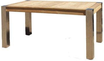 Katja Bo - Table - Teck, Acier inoxydable - Table de