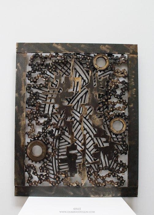 NES - Tableau sculpture murale n°3- Métal, Antiquités & Art, Art | Objets design
