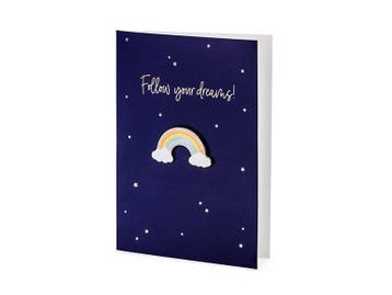 Wenskaart Follow Your Dreams 14,8cm, Verzenden