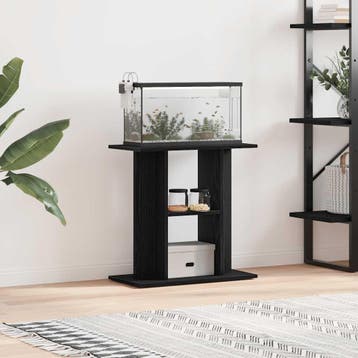 vidaXL Aquariumstandaard Zwart Eiken 60x30x60 cm Bewerkt, Dieren en Toebehoren, Verzenden, Nieuw