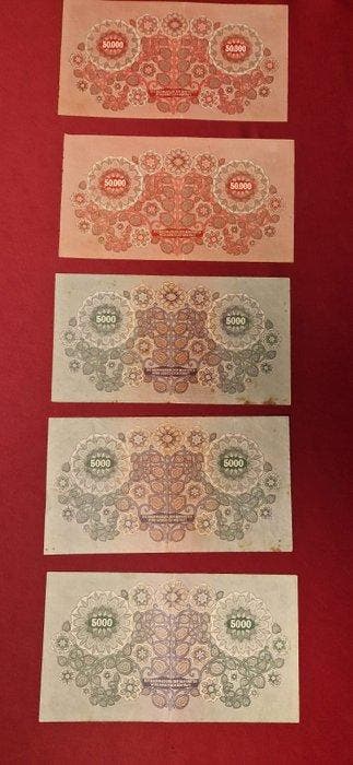 Oostenrijk. - 9 banknotes - various dates (Zonder