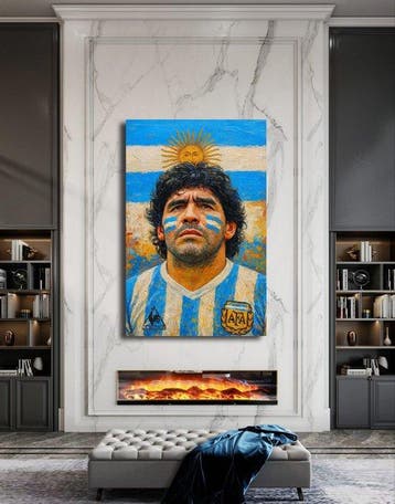 Artwork by Alberto Ricardo (XXI) - Maradona., Nieuw