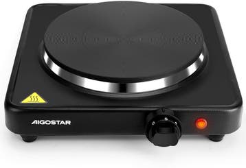 Kookplaat vrijstaand - Elektrische kookplaat - 1500W - Zwart, Verzenden
