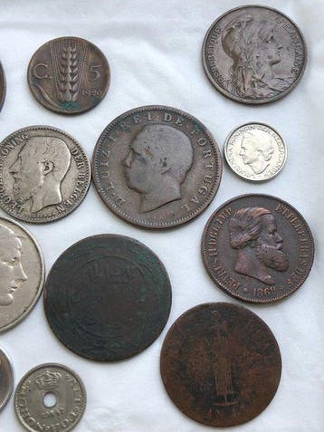 Wereld. Lot of 21 coins incl. Silver Lot de 21 Monnaies