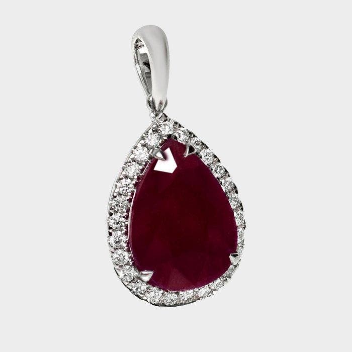 Sans prix de réserve - Pendentif - 14 carats Or blanc, HRD, Handtassen en Accessoires, Antieke sieraden