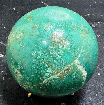 Natuurlijke smaragdgroene aventurijn Bol - Hoogte: 103 mm -