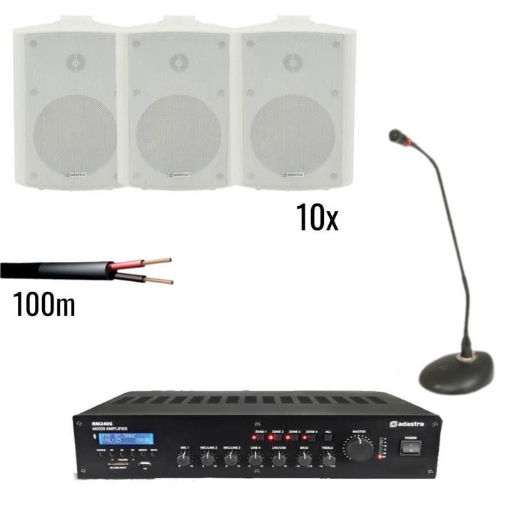 Complete Set Voor Scholen, Openbare Gebouwen Incl Omroep, Audio, Tv en Foto, Luidsprekerboxen