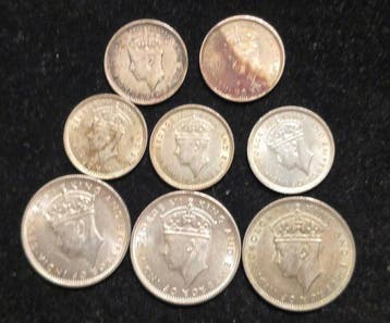 Établissements des Détroits. George VI. 10 Cents (10/20, Postzegels en Munten