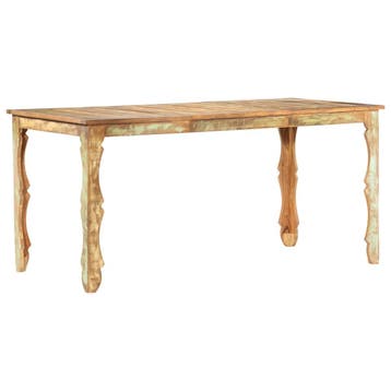 vidaXL Eettafel 160x80x76 cm massief gerecycled hout, Verzenden, Nieuw