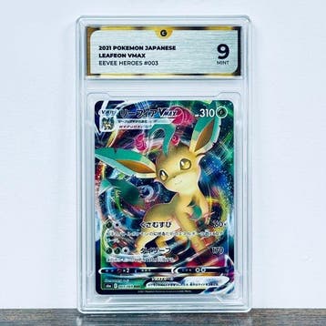 Pokémon Graded card - Leafeon VMAX 003 – Pokémon - GG 9, Nieuw