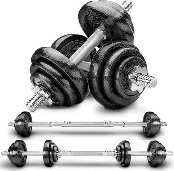 Dumbells set - Gewichten set - Halterset - Gietijzer - 20 kg, Sport en Fitness, Verzenden, Nieuw