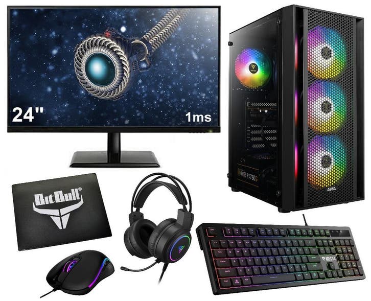Complete Ryzen 5 6-Core RTX 3050 Mid-Range Game PC Setup..., Informatique & Logiciels, Ordinateurs de bureau, Enlèvement ou Envoi