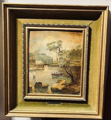 Scuola italiana (XX), Firmato Vito Esposito - Paesaggio