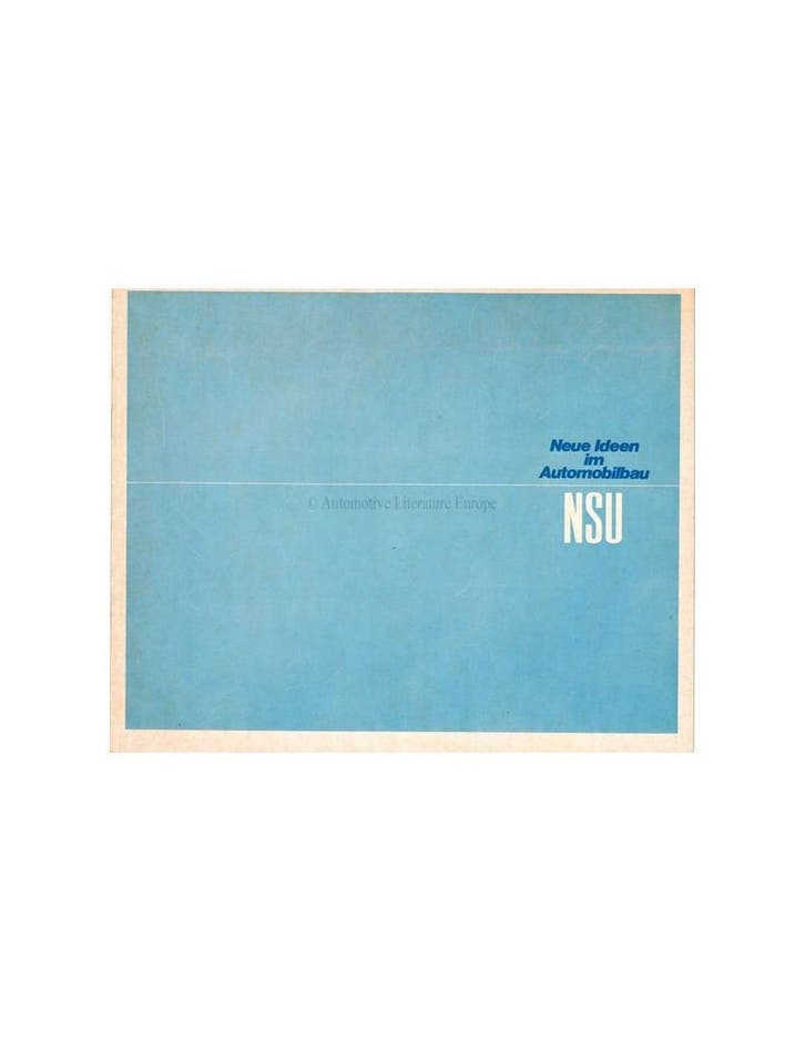 1967 NSU BROCHURE DUITS, Livres, Autos | Brochures & Magazines
