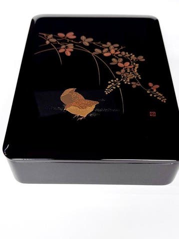 Doos - Nr. 1050 - Hout - Aizu-lak Quail & Hagi