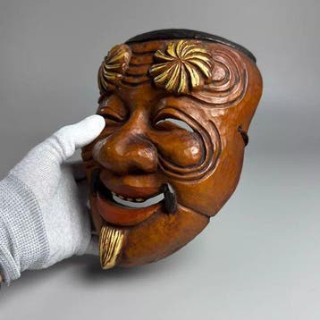 Mask - Klei - Noh-masker: Vrolijke Oudere (Zonder