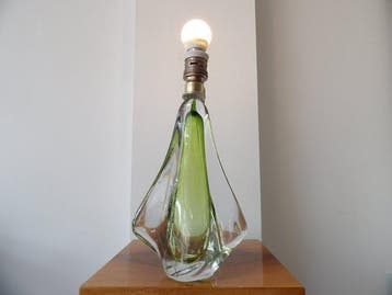 Val Saint Lambert - René Delvenne - Lampe - Cristal