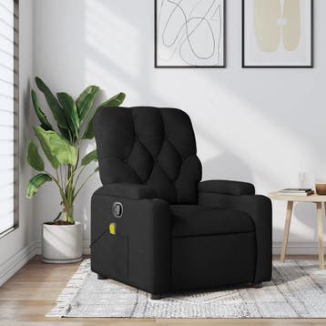 vidaXL Massagestoel met zwarte stof, Verzenden, Nieuw