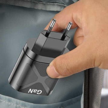 65W GaN Dual Port Stekkerlader - PD / Quick Charge 3.0 -, Verzenden, Nieuw