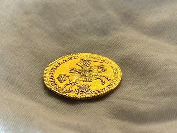 Nederland, Holland 1/2 Gouden Rijder 1750/49 Overstrike