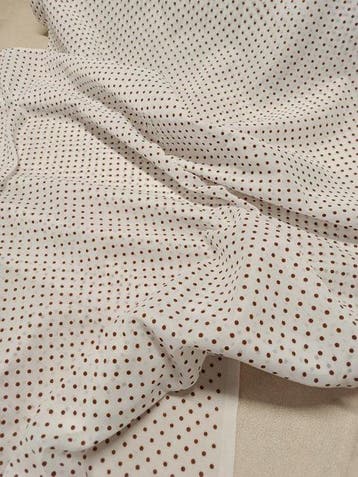 Fantastica tenda vintage a pois marroni - made in Italy -