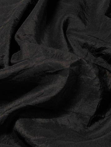 Taffettà Nero Effetto Seta Stropicciata - Meubelstof - 620, Antiquités & Art