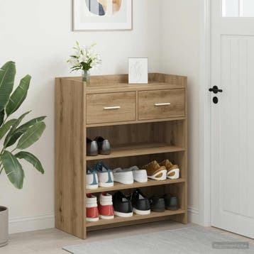 vidaXL Schoenenkast 73,5 x 36 x 92 cm Bewerkt hout, Verzenden, Nieuw