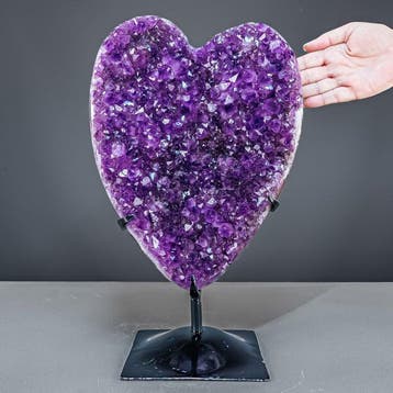 Natuurlijk amethisten hart – liefde in kristalvorm Anahi, Antiek en Kunst