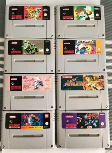 Nintendo - Snes - Lot 8 Pal Games (tested) - Videogame -