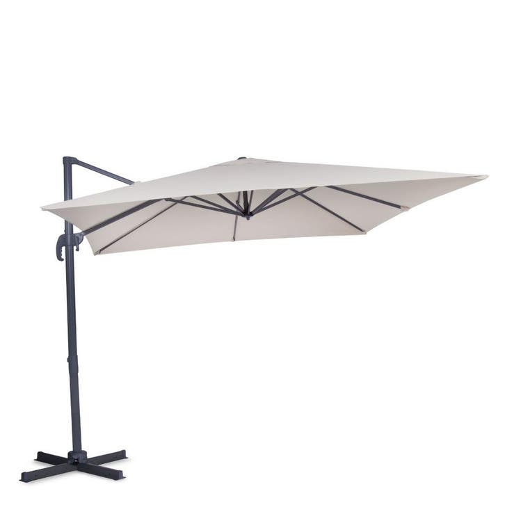 Parasol Pisogne 300x300cm – Zweefparasol | Beige, Jardin & Terrasse, Parasols, Envoi