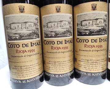 1995 El Coto, Coto de Imaz, reserva, 25th Anniversary x3,, Verzamelen, Wijnen, Nieuw