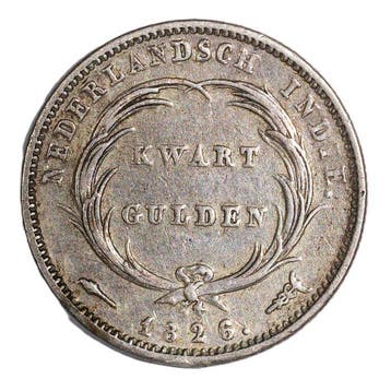 Nederlands-Indië. 1/4 Gulden 1826 – Fine Reeded Edge –