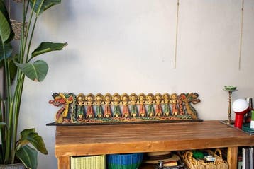 Paneel - 150 cm - figuren en draken - Bali - Indonesië