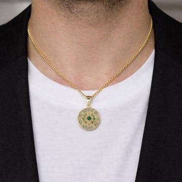 Zonder minimumprijs - Halsketting Verguld, Zilver Toermalijn, Nieuw